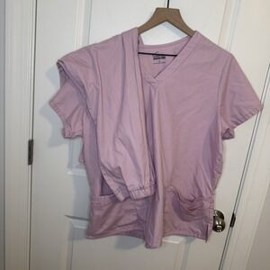 Buttersoft Women's Scrub Set Joggers Blush Pink Top Xl Bottoms L Medical